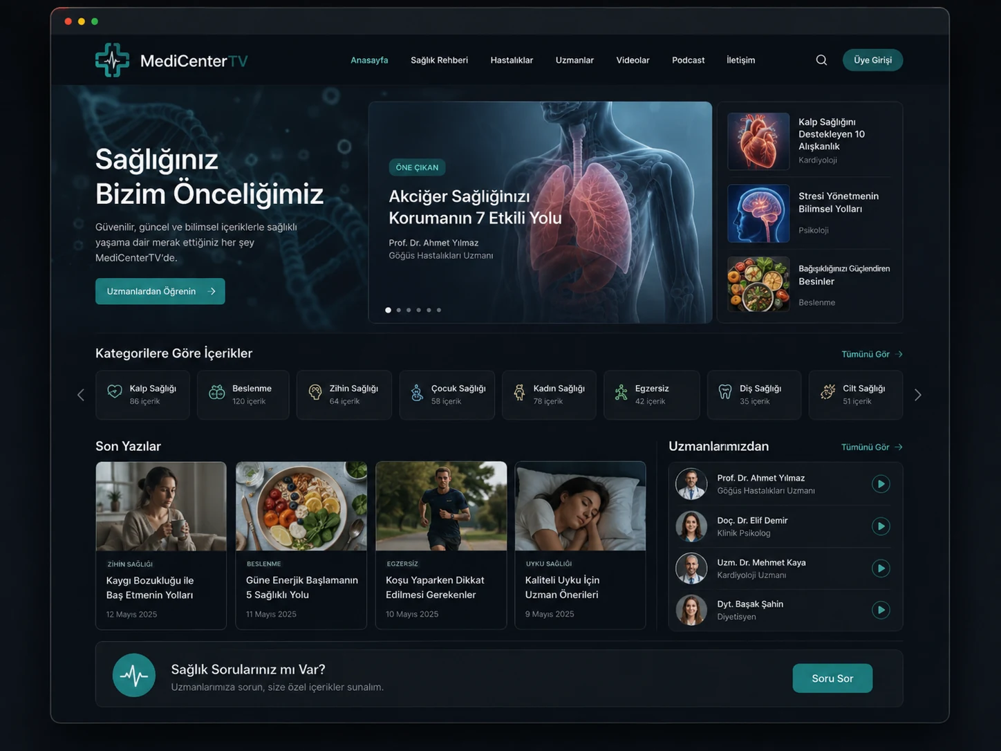MediCenterTV Sağlık Haber Projesi